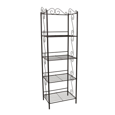 MONARCH SPECIALTIES Bookshelf, Bookcase, Etagere, 4 Tier, 70"H, Office, Bedroom, Metal, Brown, Traditional I 2103